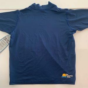 NWT sun protection zone small blue short sleeve with flaws